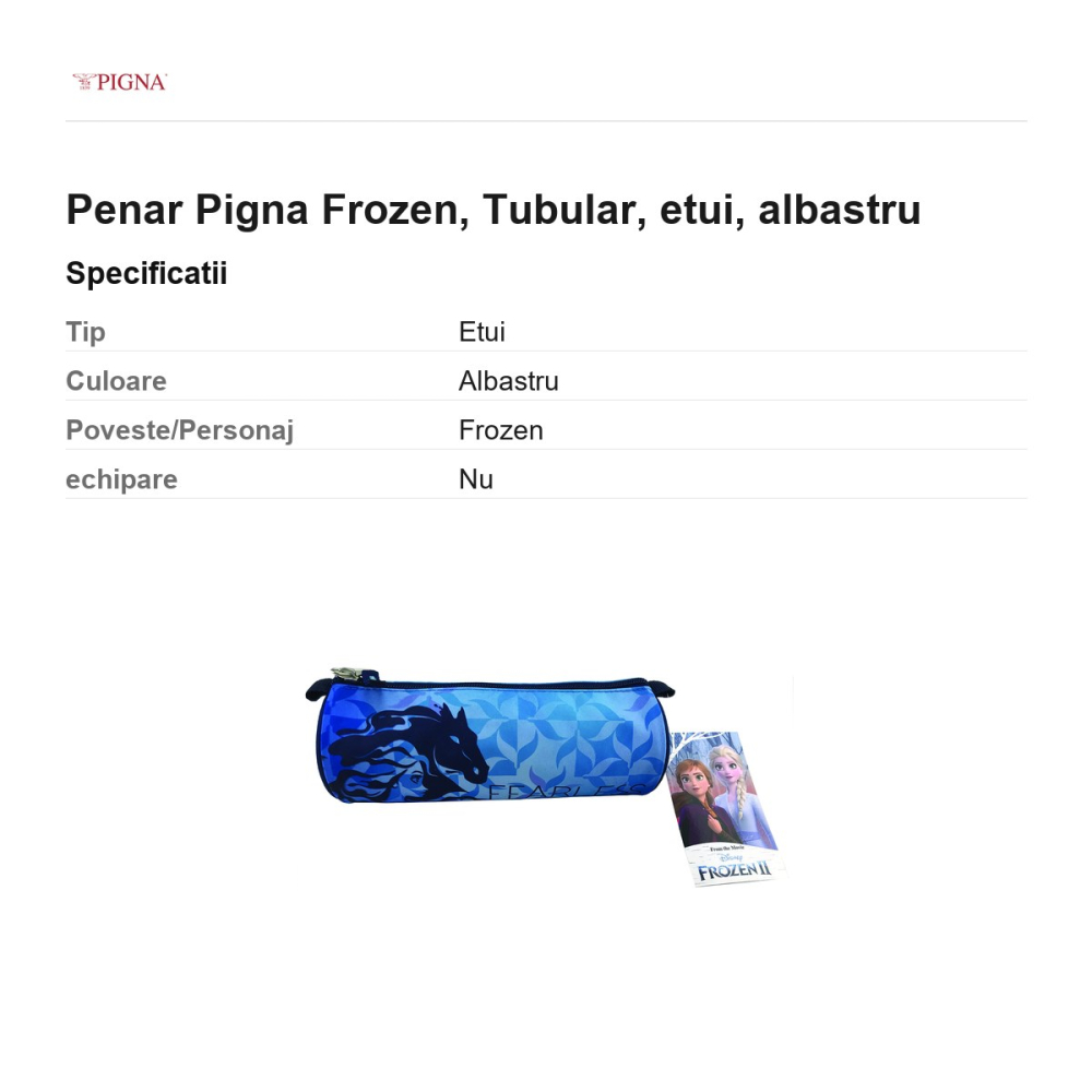 Penar Pigna Frozen, etui, tubular, albastru [3]