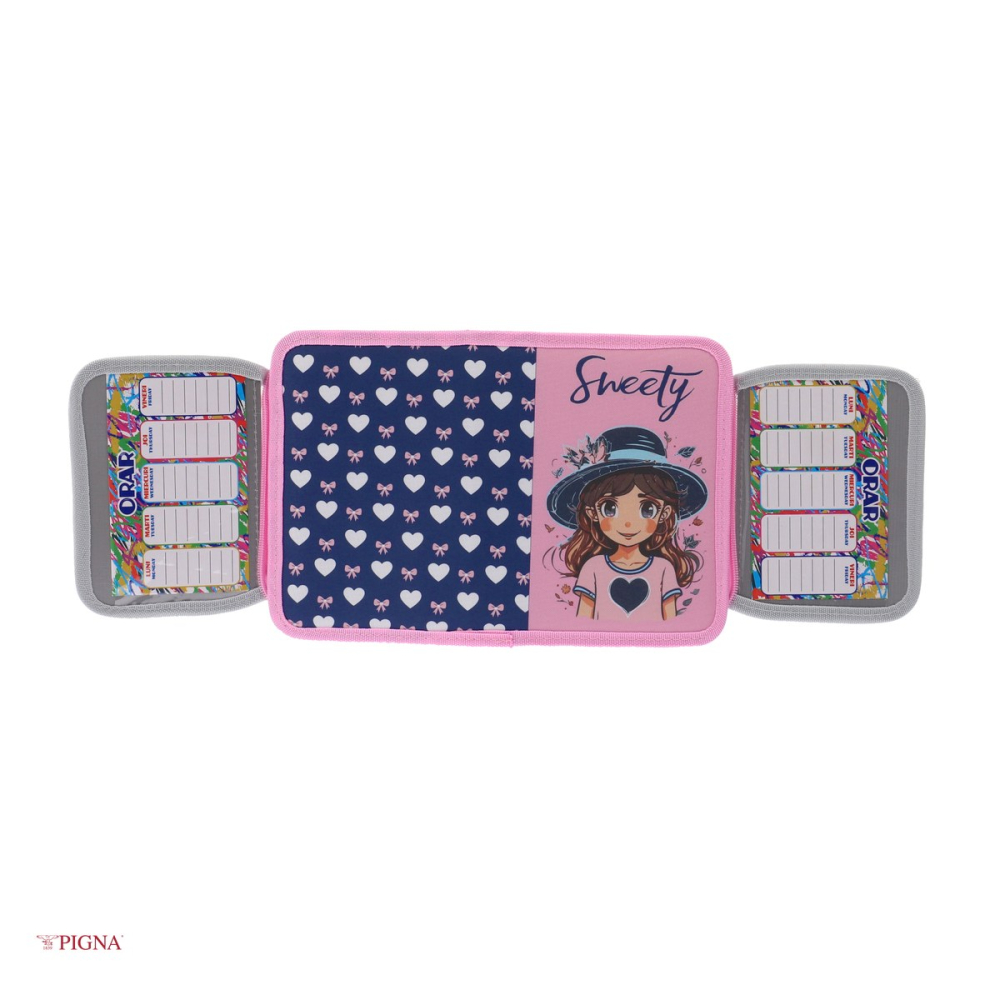 Penar Pigna Sweety, din textil, echipat 23 piese 1 fermoar 2 extensii, roz [4]
