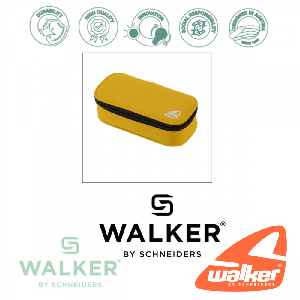Penar Walker model Classic, oval, neechipat, 21 x 10 x 6 cm, cu fermoar, galben [2]