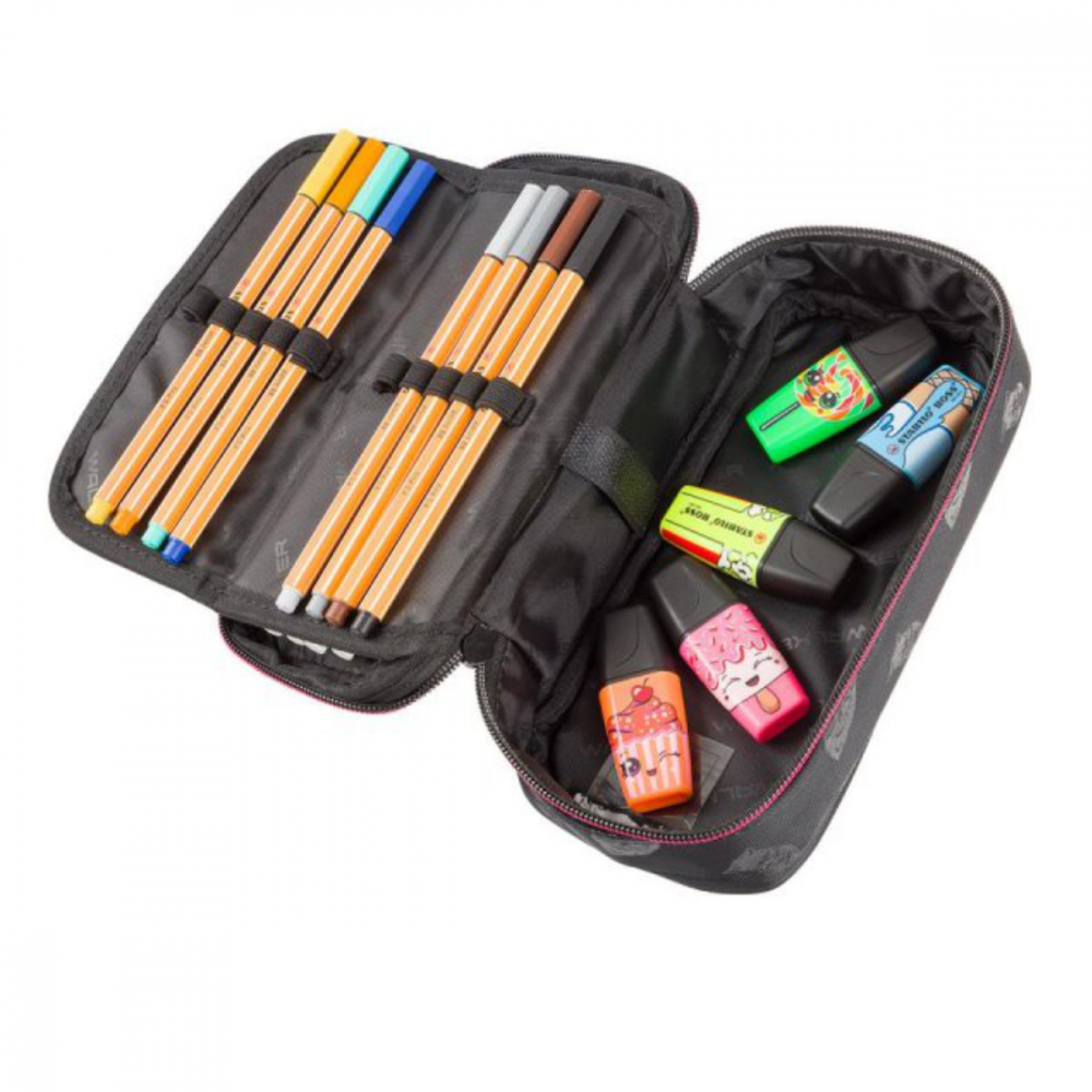 Penar Walker model Fame 2.0, oval, neechipat, 21 x 10 x 6 cm, cu fermoar, negru [2]