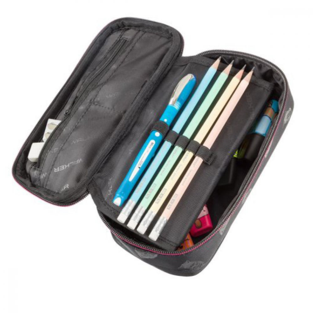 Penar Walker model Fame 2.0, oval, neechipat, 21 x 10 x 6 cm, cu fermoar, negru [3]