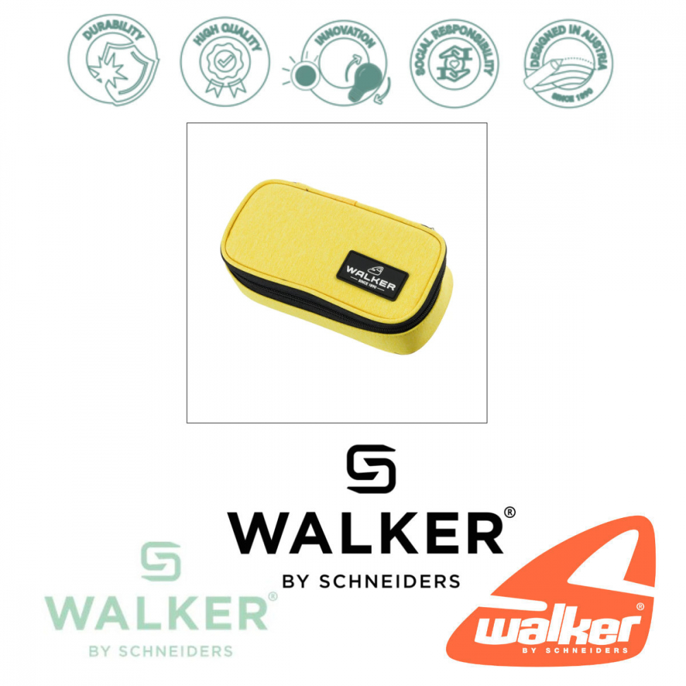 Penar Walker model Lifestyle, oval, neechipat, 21 x 10 x 6 cm, cu fermoar, galben [2]