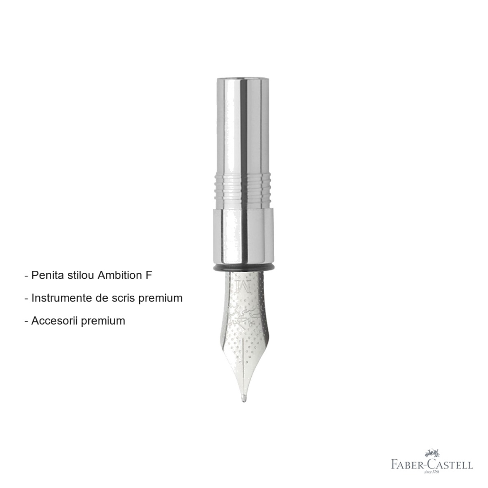 Penita stilou Faber-Castell Ambition, varf F (fin), accesoriu de schimb pentru stilou premium [2]