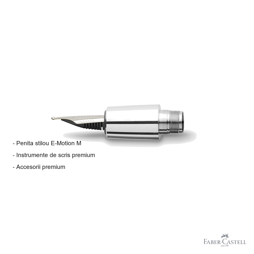Penita stilou Faber-Castell E-Motion, marime M, accesoriu de scris premium pentru stilouri [2]