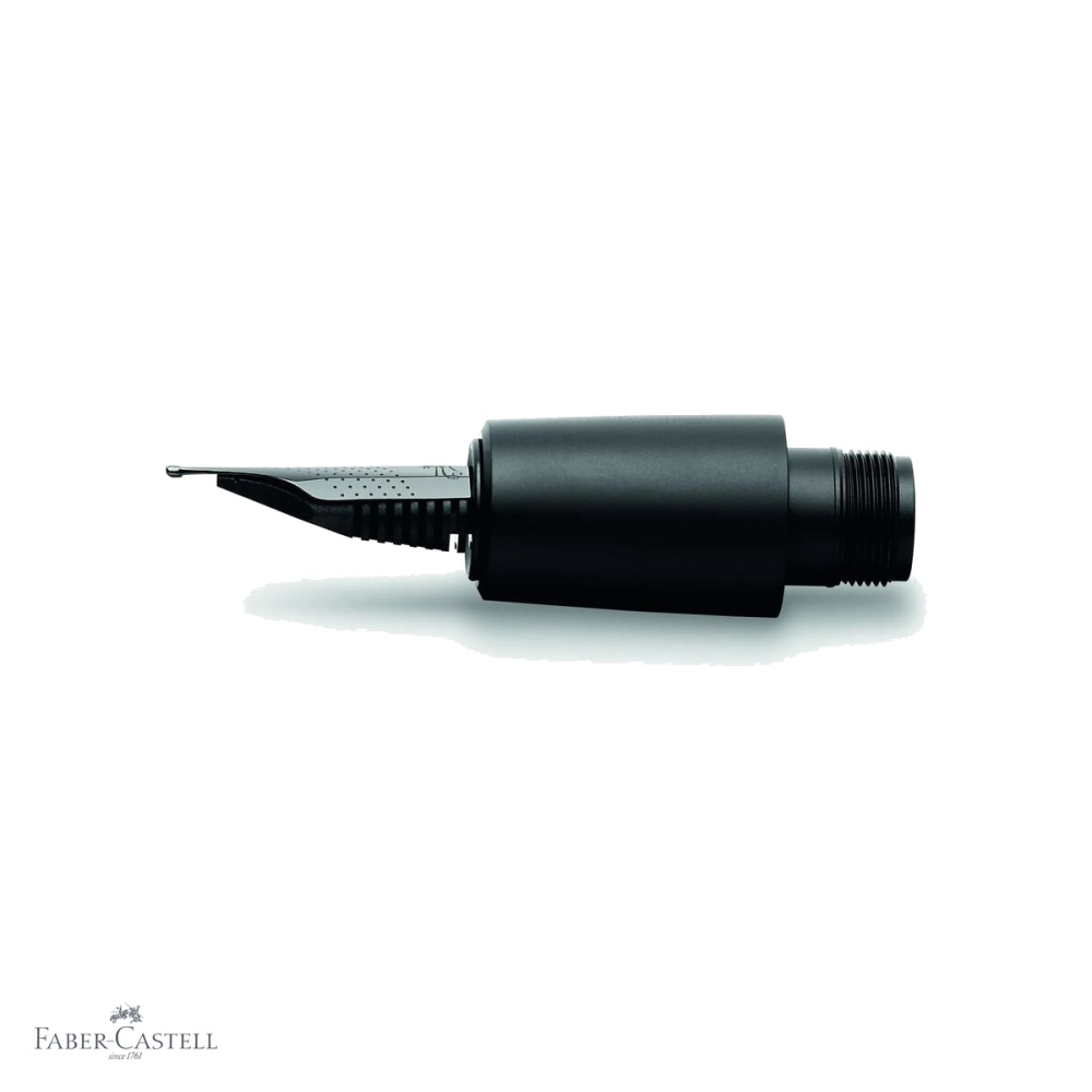 Penita stilou Faber-Castell E-motion Pure Black, otel negru, scriere fina (F) [4]