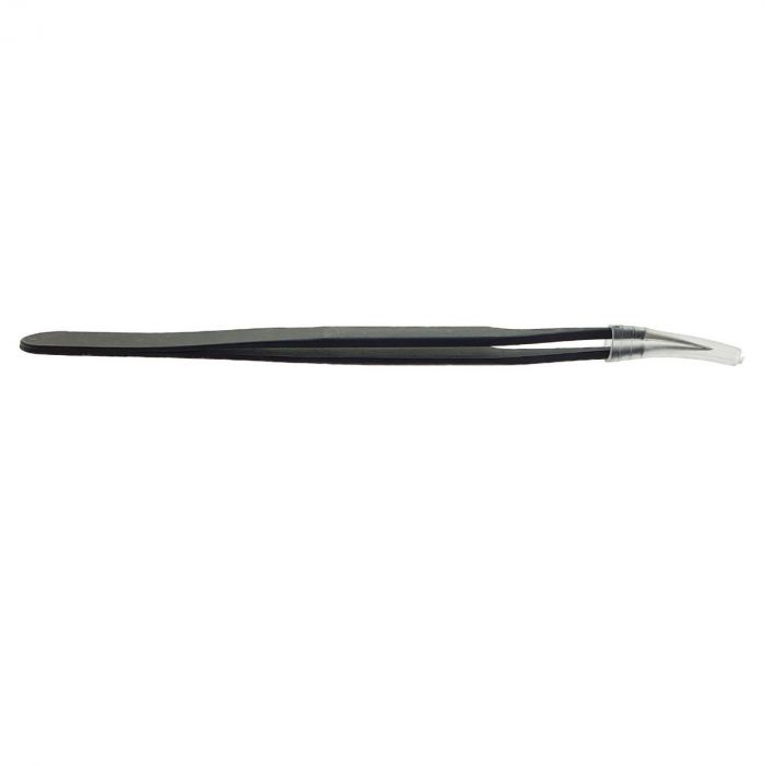 Penseta non-magnetica cu varf curbat 8mm, JLY 05 ESD, 127x6mm, anti-statica, din otel inoxidabil [3]