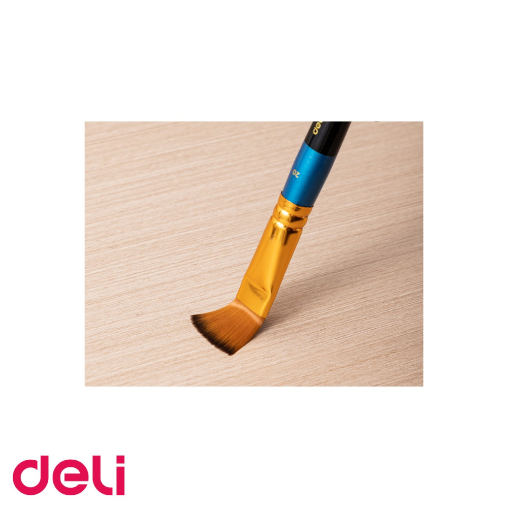 Pensula cu varf tesit Deli No.1, par nailon moale, pentru pictura si desen [4]