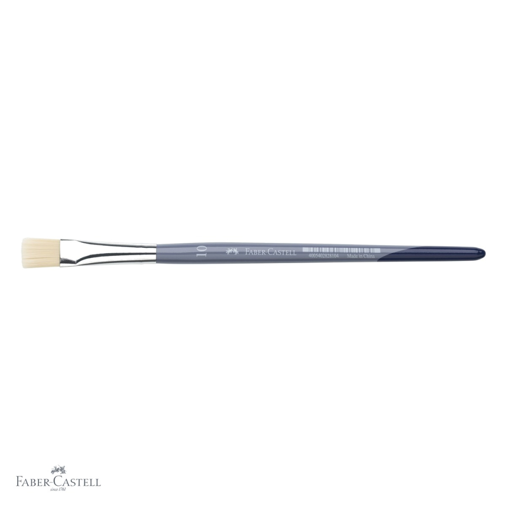 Pensula Faber-Castell Creative Studio nr. 10, varf tesit, par sintetic moale, pentru acuarela si culori solubile in apa [4]