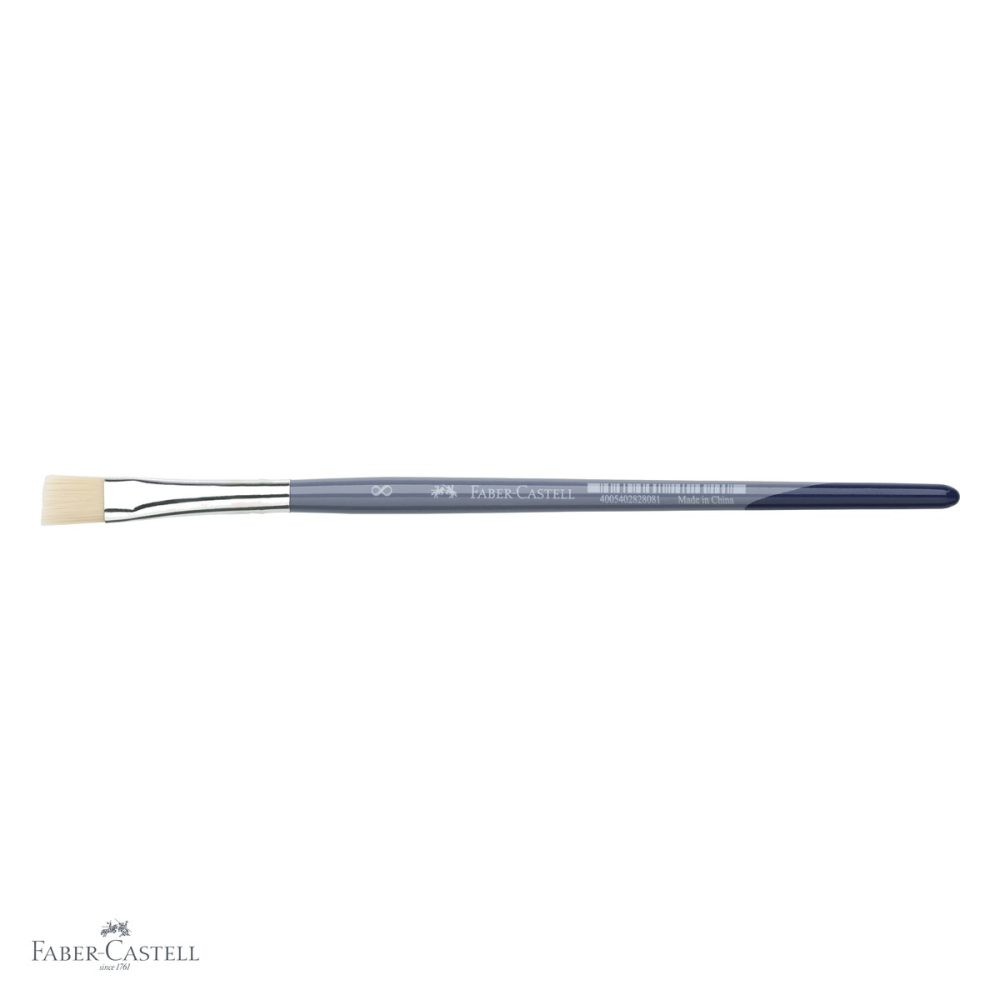 Pensula nr. 8 varf tesit Faber-Castell Creative Studio, par sintetic moale, pentru acuarela si culori solubile in apa [4]