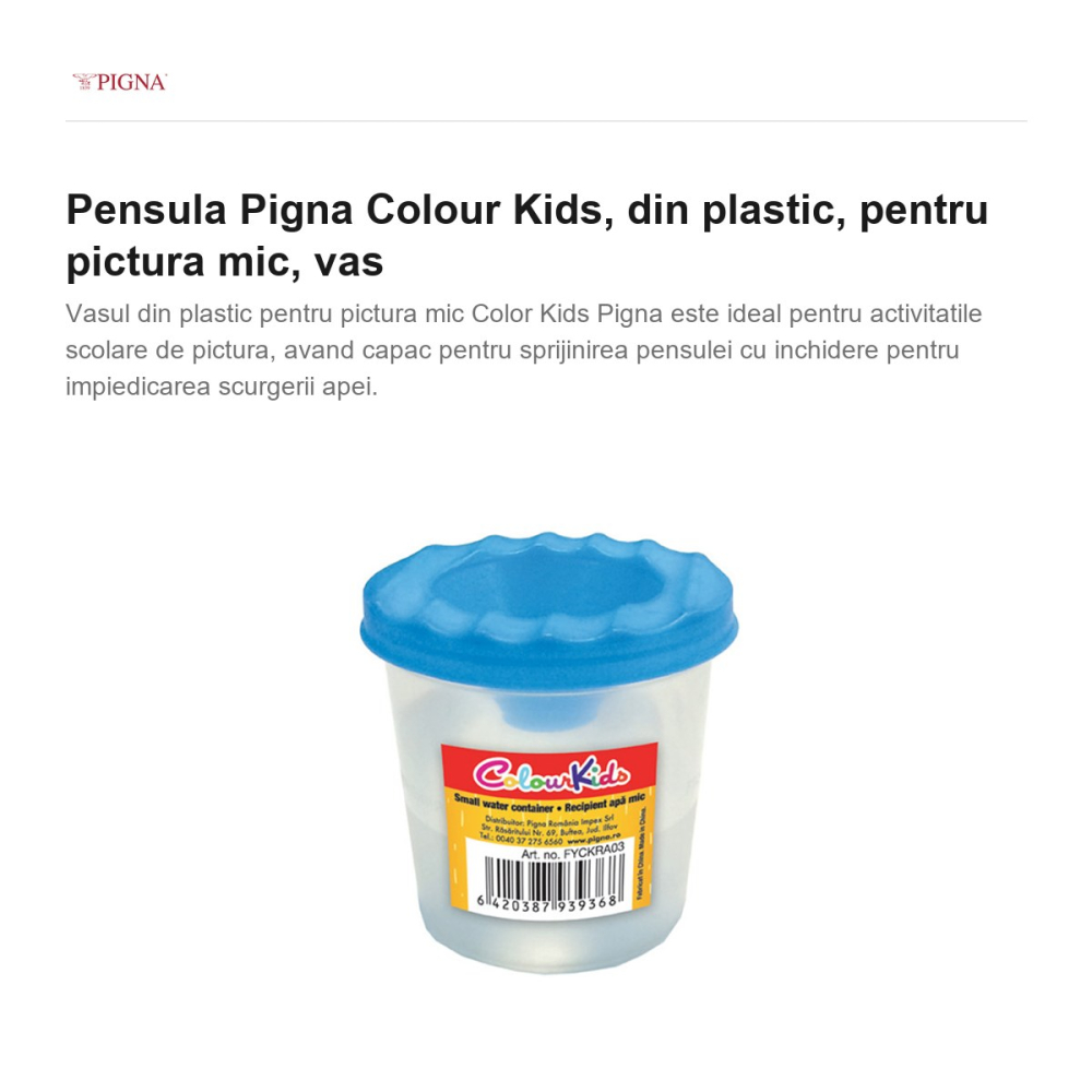 Vas Pigna Colour Kids, din plastic, pentru pictura mic [2]
