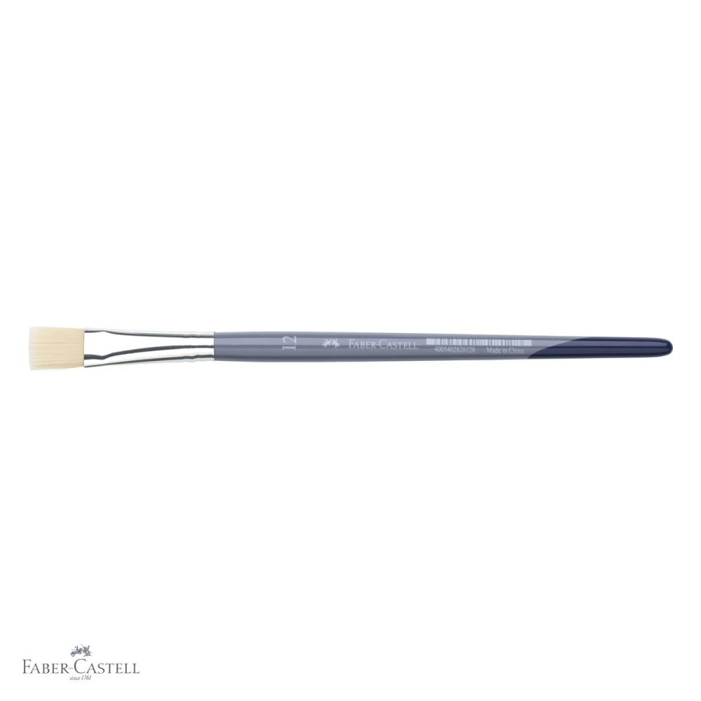 Pensula varf tesit nr. 12 Faber-Castell Creative Studio, par sintetic moale, pentru acuarela si culori solubile [4]