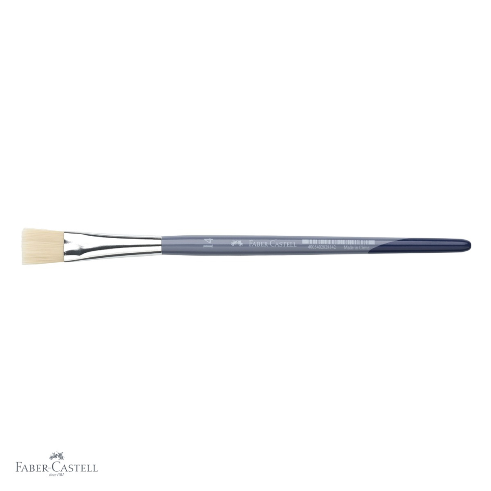 Pensula varf tesit nr. 14 Faber-Castell Creative Studio, par sintetic moale, pentru acuarela si culori solubile in apa [4]