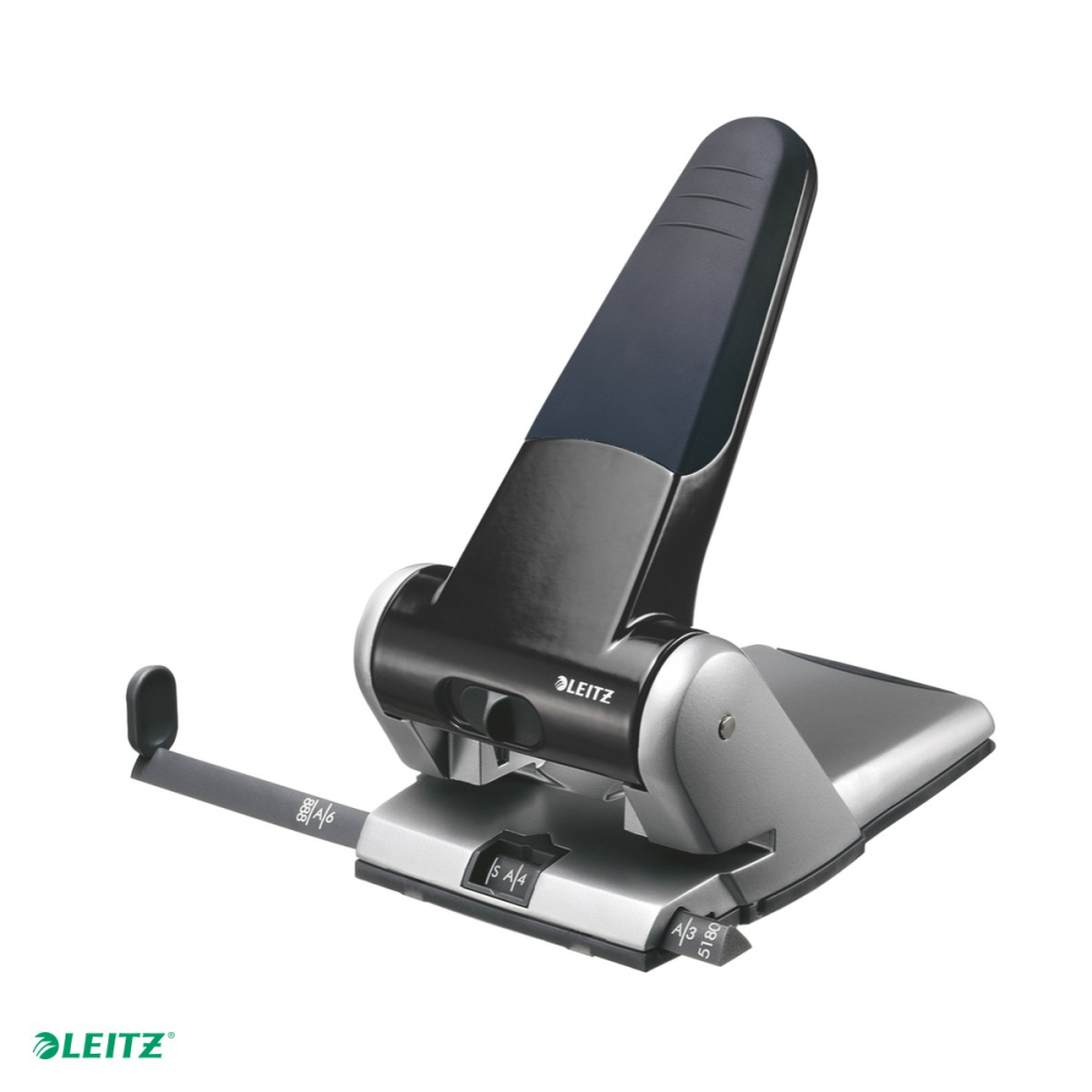 Perforator de mare capacitate Leitz 5180, pentru documente perforate, perforare 65 coli, negru [4]