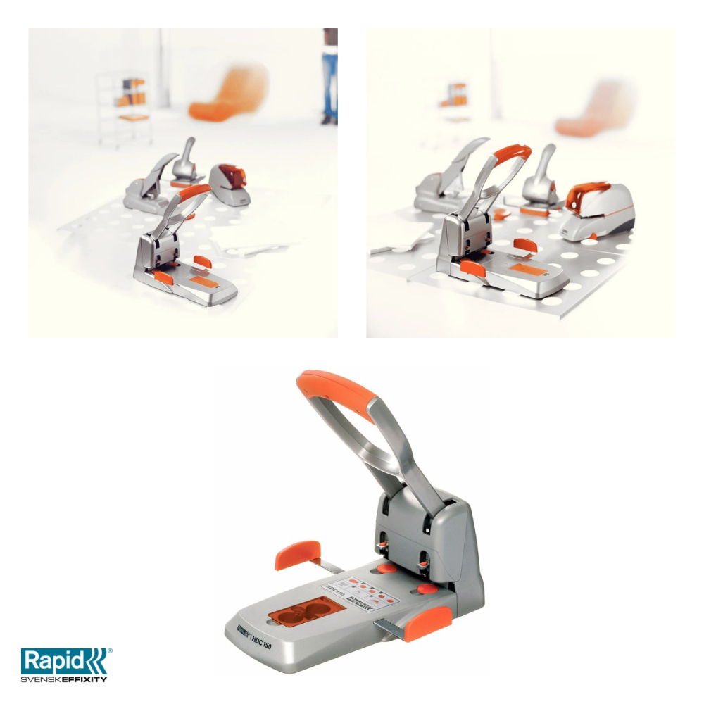 Perforator de mare capacitate Rapid HDC150/2, 150 coli, 192x204x387 mm, argintiu [4]