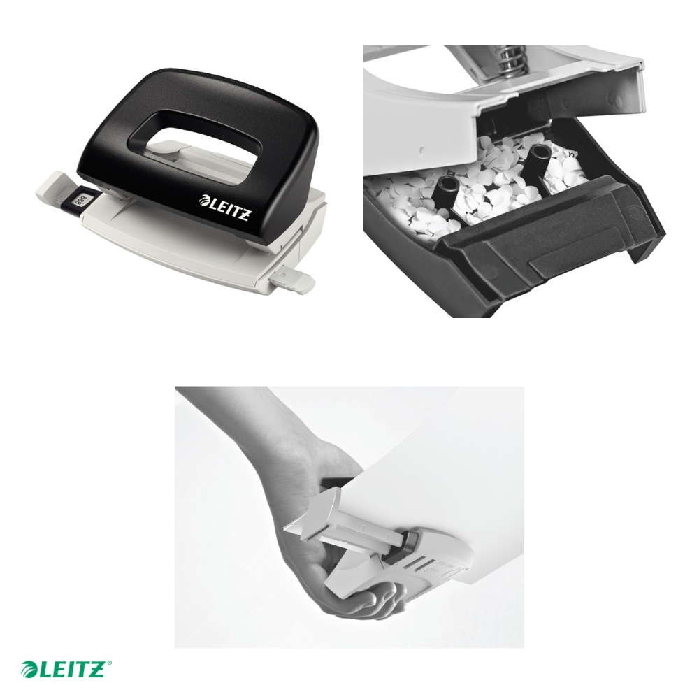 Perforator Leitz NeXXt 5058, pentru documente perforate, perforare 10 coli, negru [4]