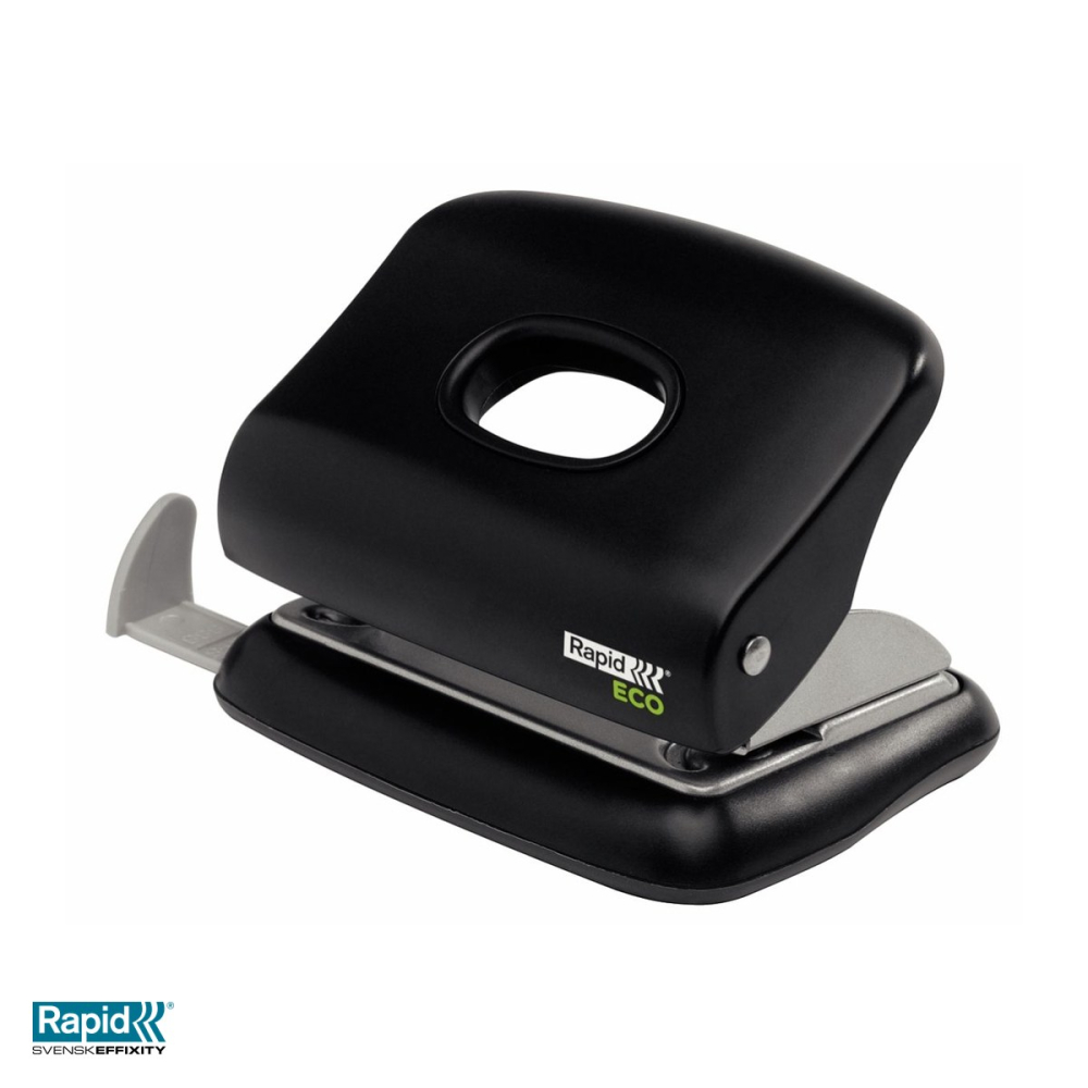 Perforator Rapid Fashion Eco, 20 coli, din plastic reciclat, 54x91x110 mm, negru [4]