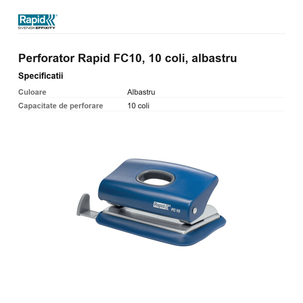 Perforator Rapid FC10, 10 coli, albastru [3]