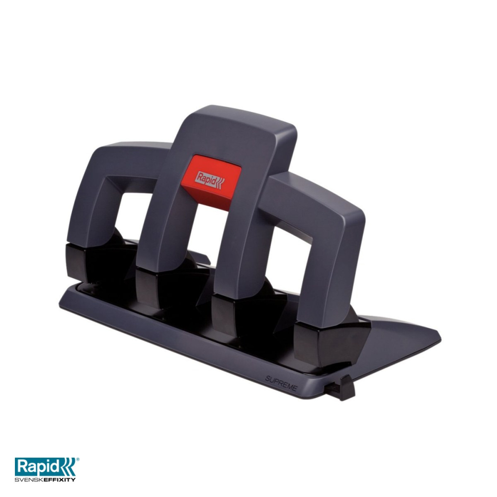 Perforator Rapid SP34 Press Less cu 4 perforatii, 30 coli, 146x80x274 mm, negru [4]