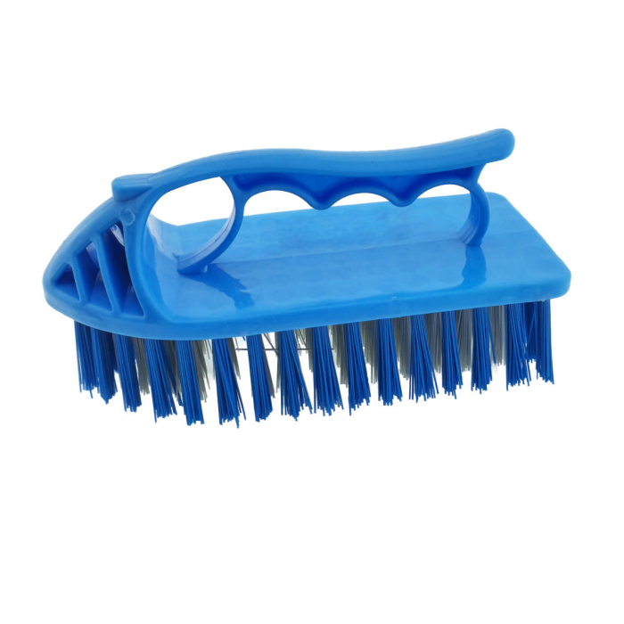 Perie cu maner, pentru curatenie, lungime 135 mm, din plastic, albastra [3]
