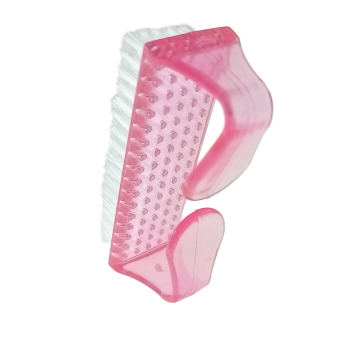 Perie cu maner, pentru unghii, J29-V23 00102, lungime 80mm, in blister, roz [4]
