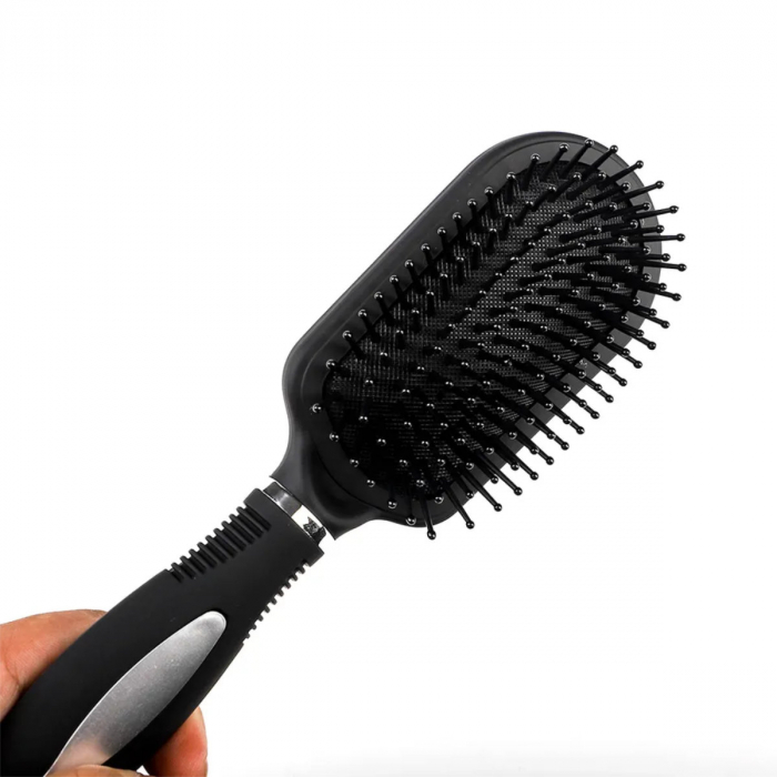 Perie de par cu maner, V2-J-60 00107, cu perii tip ac gamalie, lungime 24cm, neagra [2]