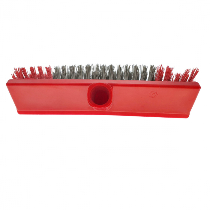 Perie pentru covoare cu filet pentru coada, lungime 260mm, rosu cu gri [5]