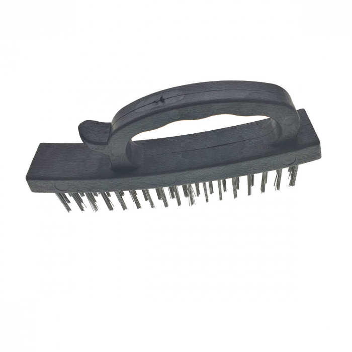 Perie sarma, lungime 170mm, cu 4 randuri si maner de prindere, din plastic, neagra [2]