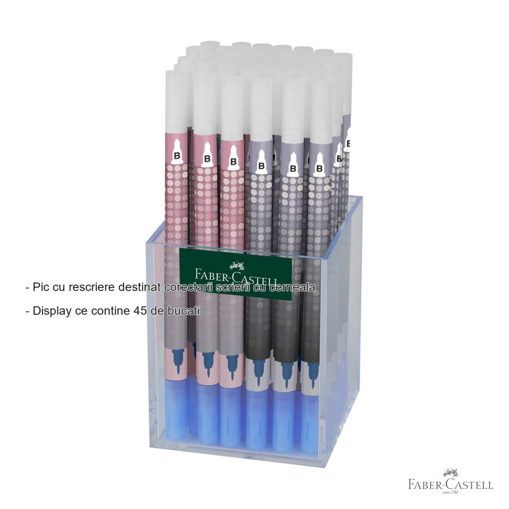 Pic cu rescriere Faber-Castell Scribolino, dublu varf (B), display 45 bucati, pentru corectii scriere cu cerneala [2]