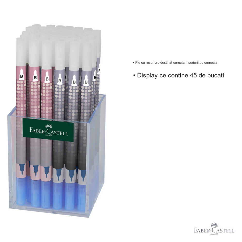 Pic cu rescriere Faber-Castell Scribolino, dublu varf (B), display 45 bucati, pentru corectii scriere cu cerneala [3]