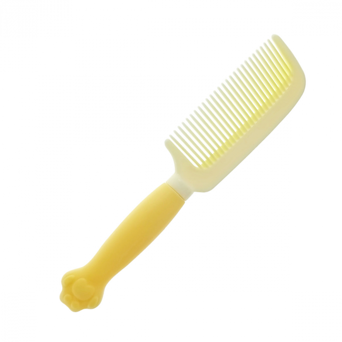 Pieptan cu maner figurina, din plastic moale, pentru copii, G39-V21 60247, galben [3]