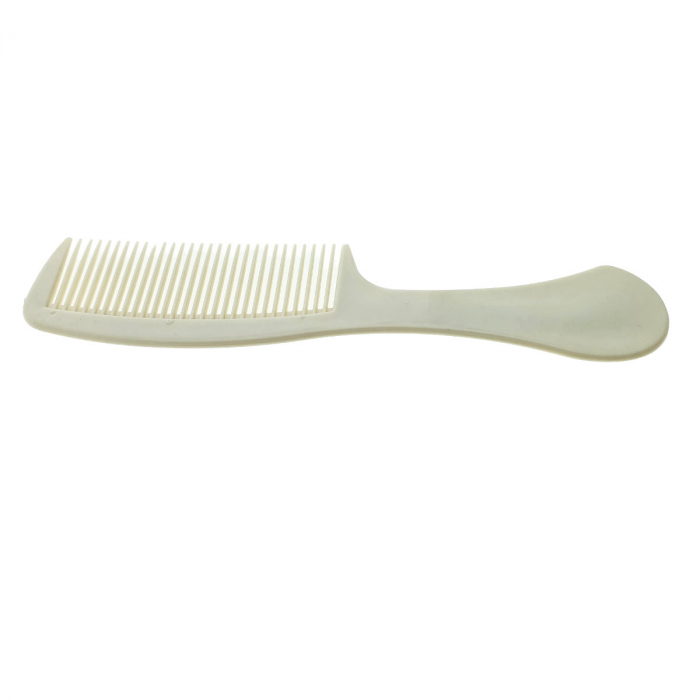 Pieptan cu maner, pentru coafare si ingrijirea parului, lungime 21.5 cm, Fashion dinozaur, 30 dinti rotunjiti, bej [3]