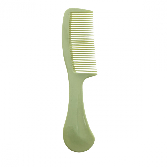 Pieptan cu maner, pentru coafare si ingrijirea parului, lungime 21.5 cm, Fashion dinozaur, 30 dinti rotunjiti, verde [3]