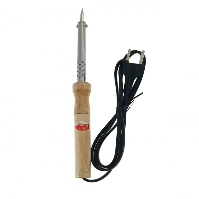 Pistol de lipit tip letcon, 60W, cu maner de lemn, cablu 120cm [2]