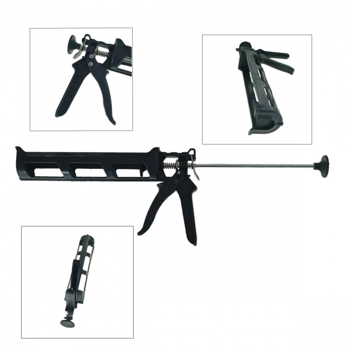 Pistol pentru tuburi de silicon, FS-12027-B, din plastic, negru [5]
