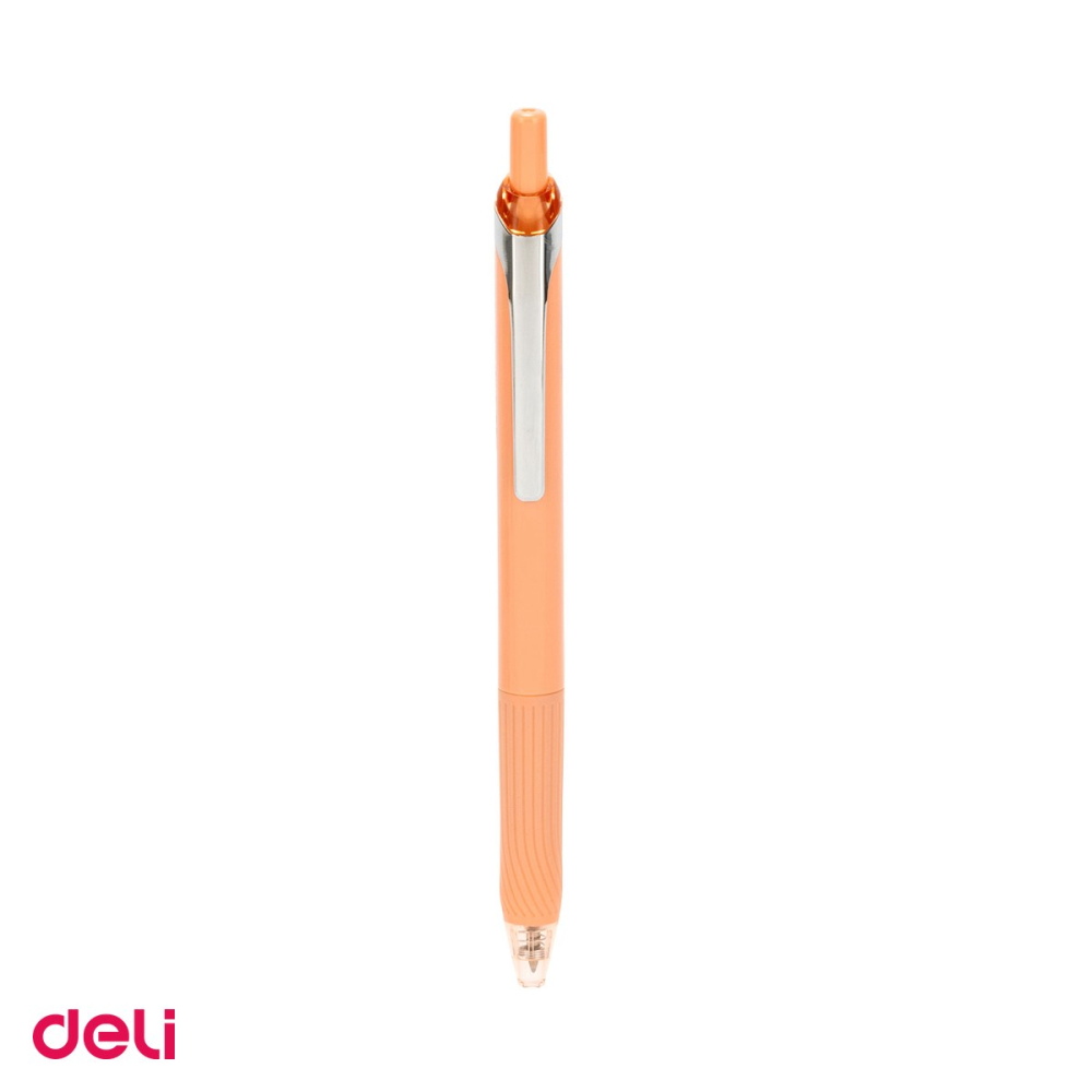 Pix cu gel Deli, cu mecanism, varf 0.7 mm, cerneala neagra [4]