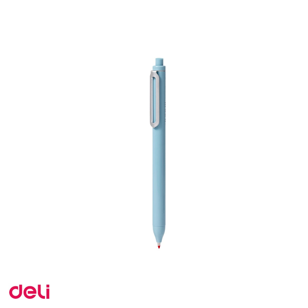 Pix cu gel Deli Infini, cu mecanism, varf 0.5 mm, cerneala albastra [4]