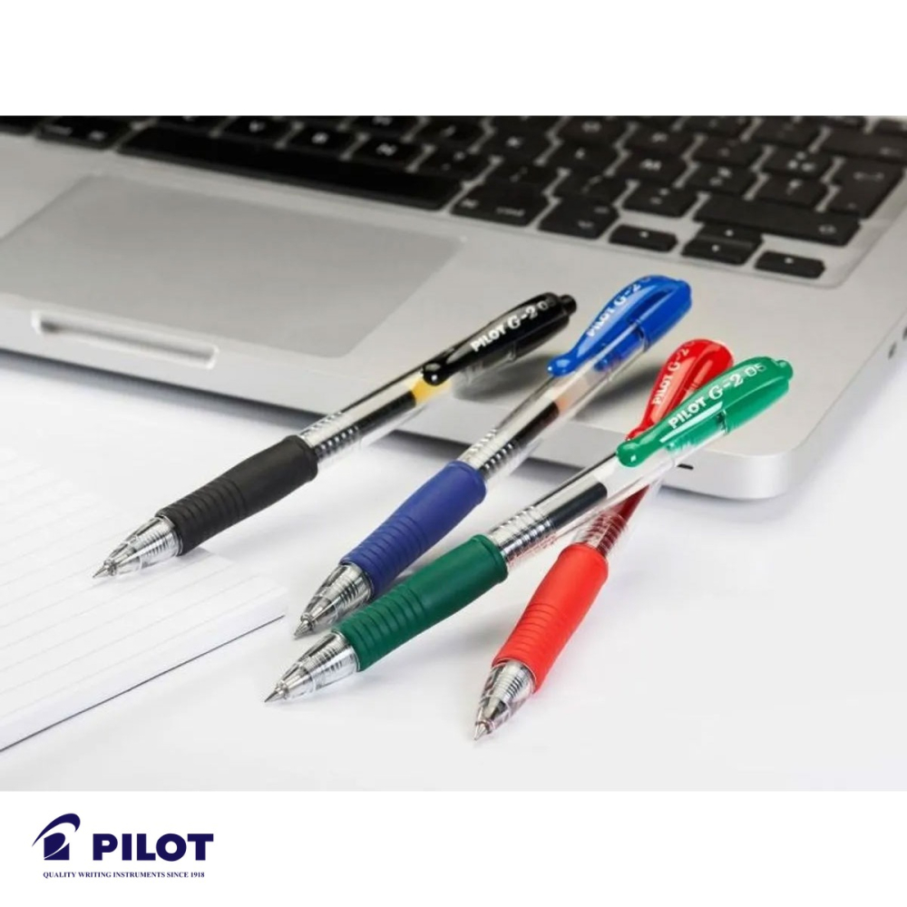 Pix cu gel retractabil Pilot G2, varf 0.7mm, cerneala rosie, grip ergonomic [4]