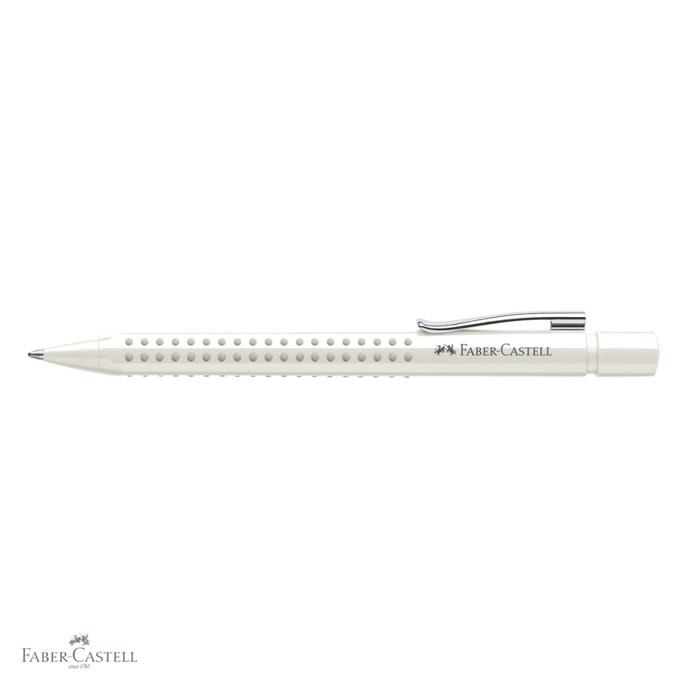 Pix cu mecanism Faber-Castell Grip 2010, forma ergonomica triunghiulara, zona anti-alunecare, culoare alb cocos [4]