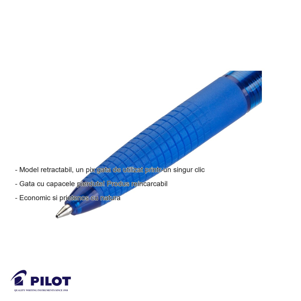 Pix cu mecanism Pilot Super Grip G, varf 0.7mm, cerneala albastra pe baza de ulei, retractabil [2]