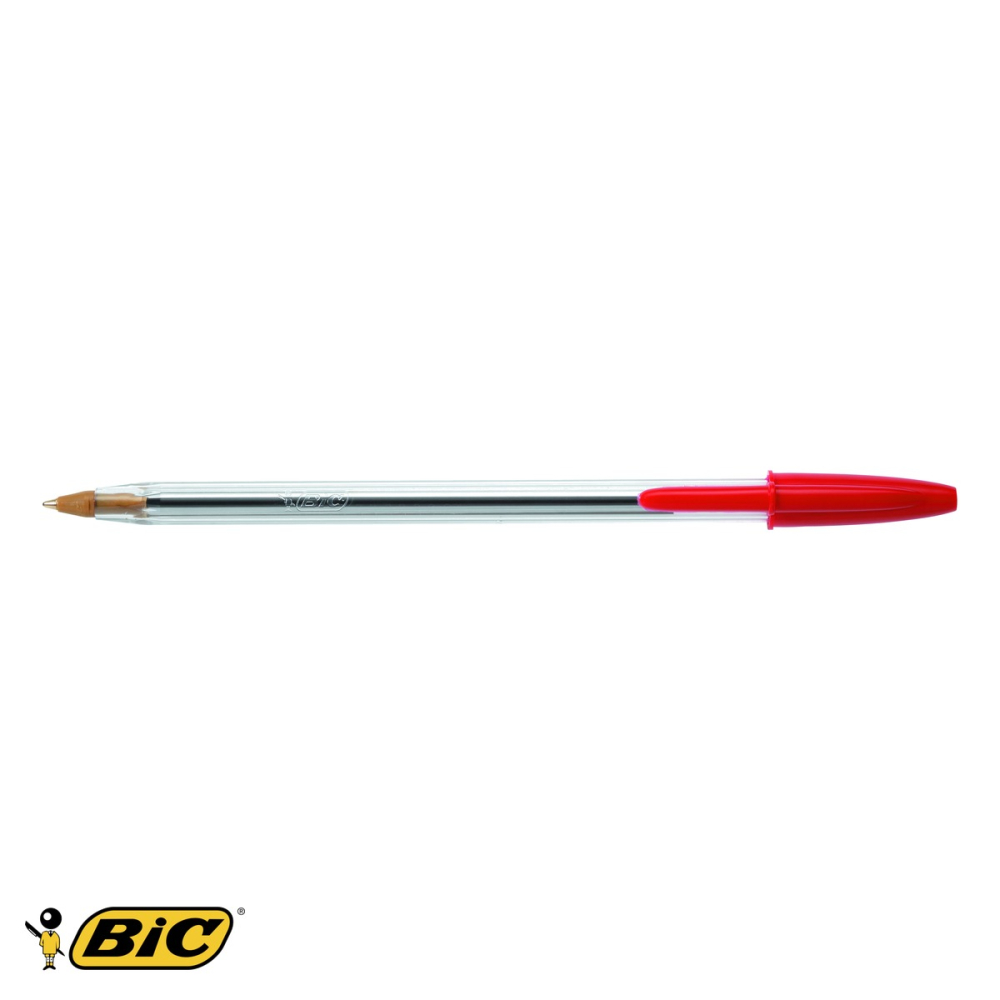 Pix de unica folosinta Bic Cristal Medium, varf 1.0 mm, cerneala rosie, pentru birou si scoala [4]