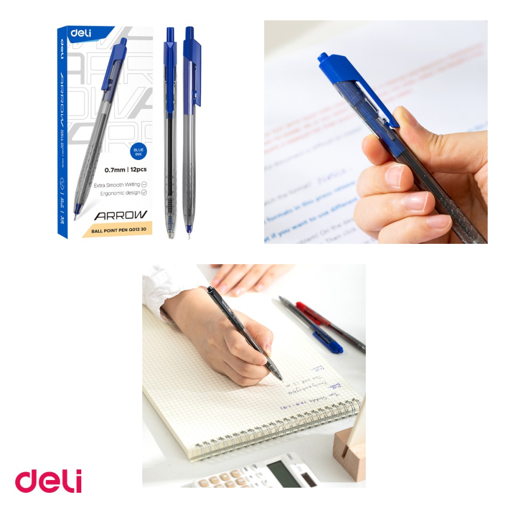 Pix Deli Arrow, cu mecanism, varf 0.7 mm, cerneala albastra [4]