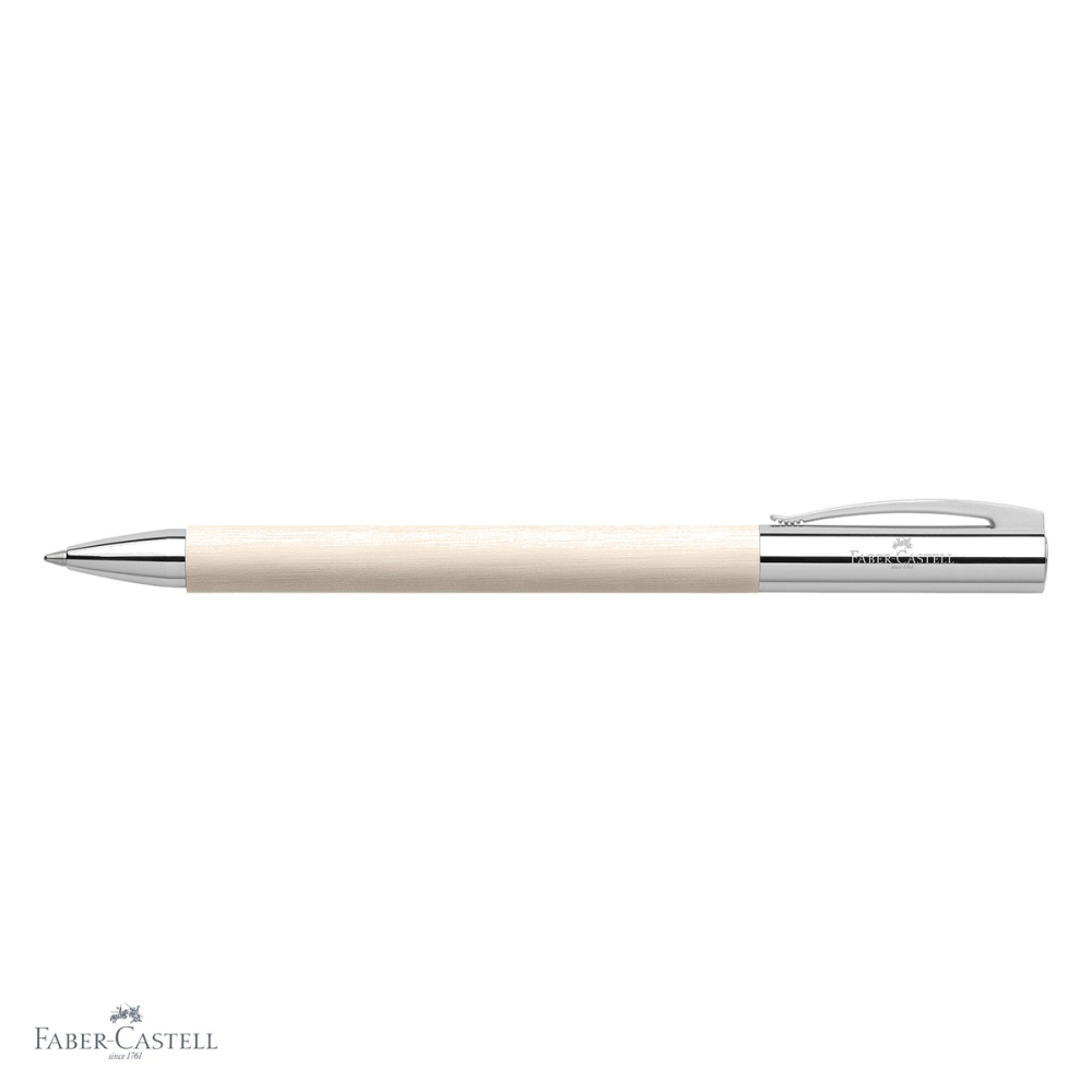 Pix premium Faber-Castell Ambition Precious Resin alb, mecanism rotativ, rezerva neagra M, pentru birou si uz personal [4]