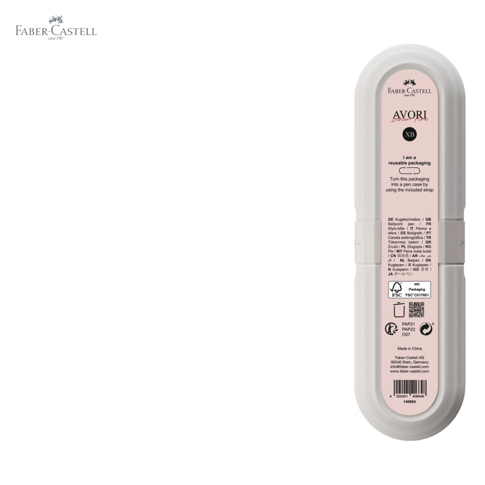 Pix premium Faber-Castell Avori Inner Fire portocaliu, mecanism rotativ, mina albastra XB, din plastic reciclat [5]