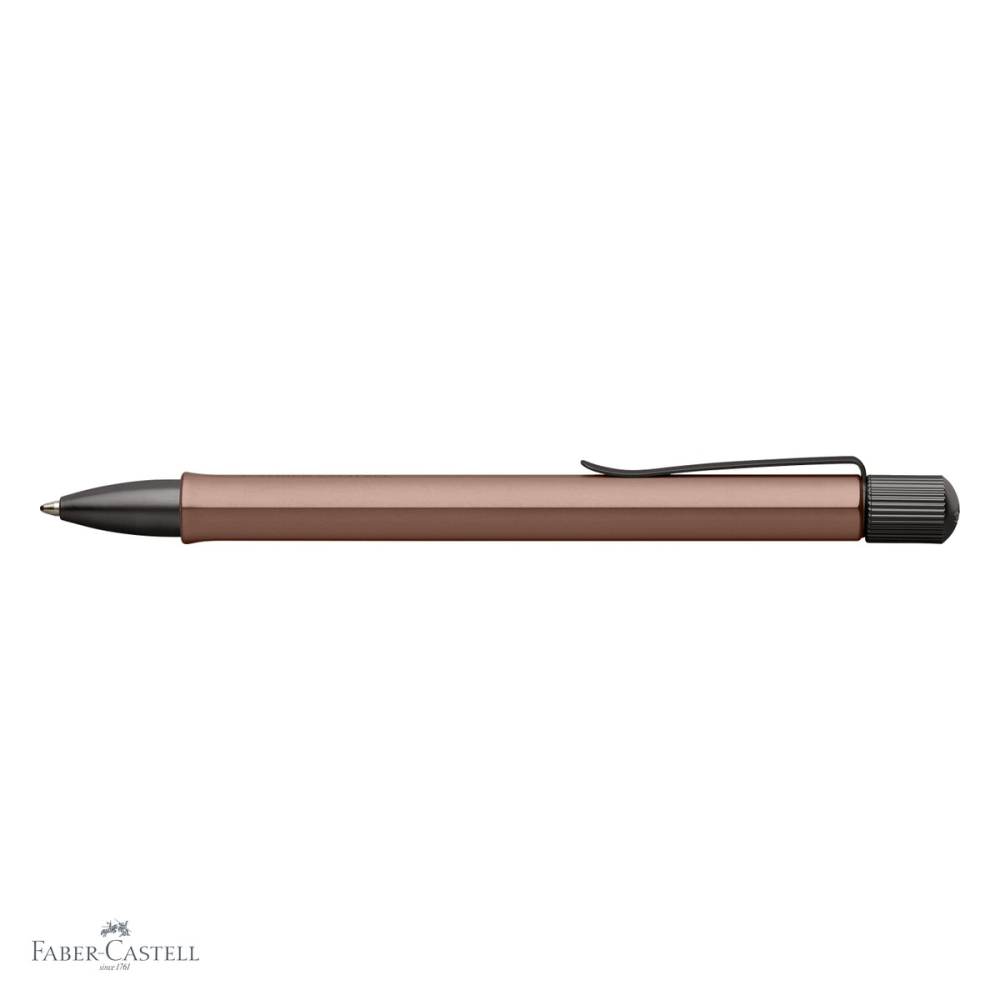 Pix premium Faber-Castell Hexo bronz mat, corp hexagonal din aluminiu, mina neagra B, pentru scriere confortabila [4]