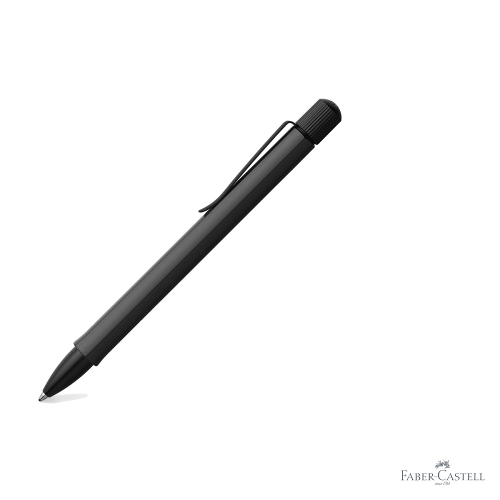 Pix premium Faber-Castell Hexo, corp hexagonal din aluminiu negru, mecanism rotativ, mina neagra B [3]