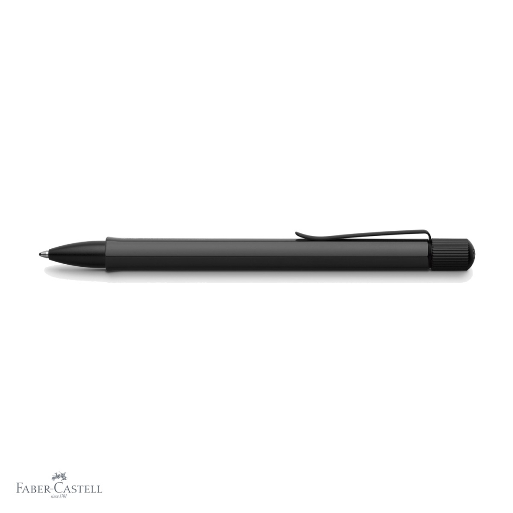 Pix premium Faber-Castell Hexo, corp hexagonal din aluminiu negru, mecanism rotativ, mina neagra B [4]