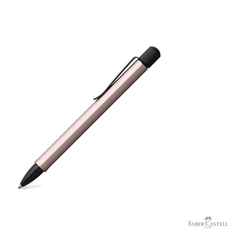 Pix premium Faber-Castell Hexo, corp hexagonal din aluminiu rose, mecanism rotativ, mina neagra B [3]