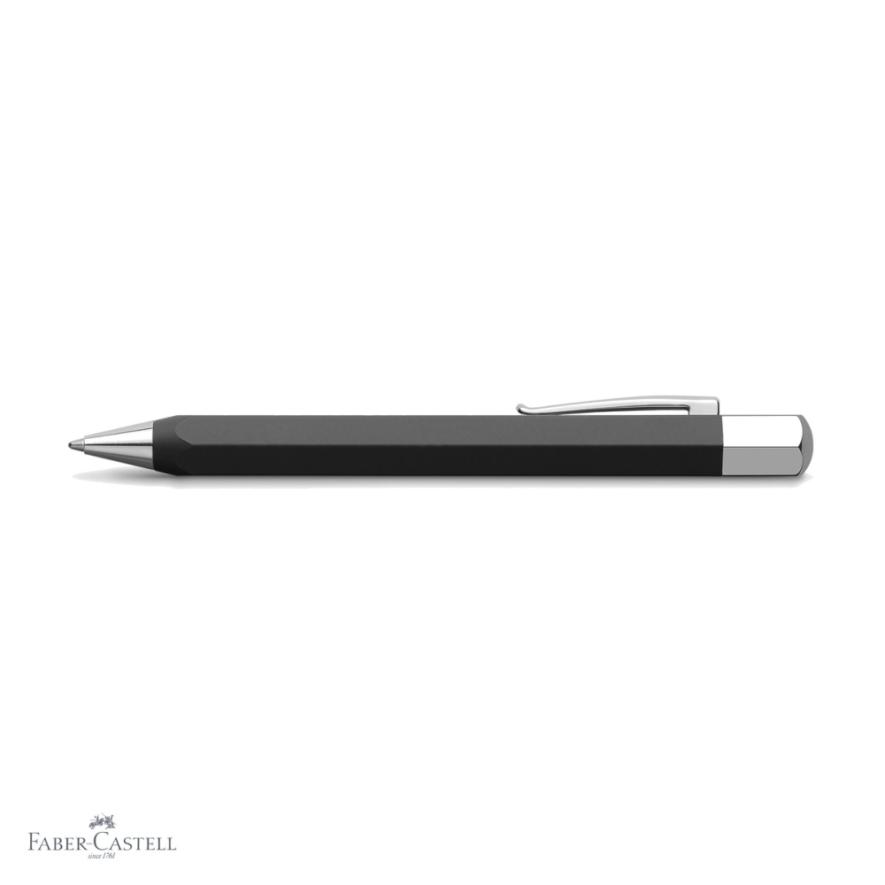 Pix premium Faber-Castell Ondoro, corp negru mat din rasina, mecanism rotativ, rezerva neagra tip B [4]