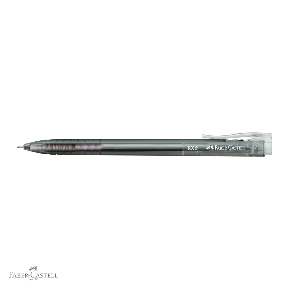 Pix retractabil Faber-Castell RX5, semi-gel cu varf needle 0.5 mm, scriere fluida, negru [4]