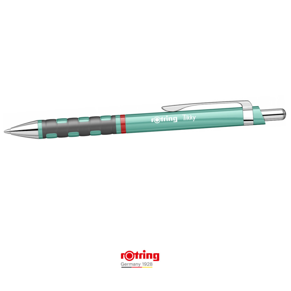 Pix Tikky 3 Albastru Sidefat cu Clip, Mina Jumbo Albastra 0.7mm, Grip Ergonom din Cauciuc, pentru Scriere Extensiva, Rotring [3]